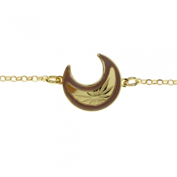 Pulsera dorada lunas 2