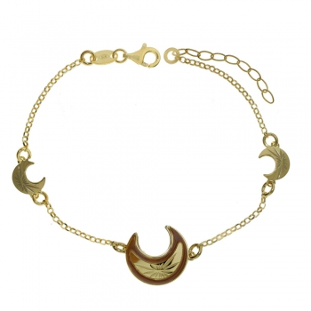 Pulsera dorada lunas