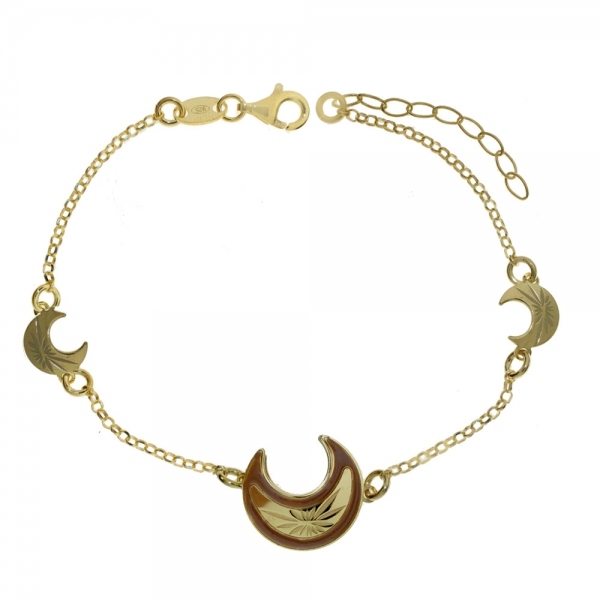 Pulsera dorada lunas