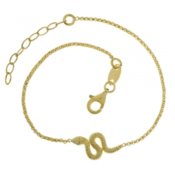 Pulsera dorada serpiente