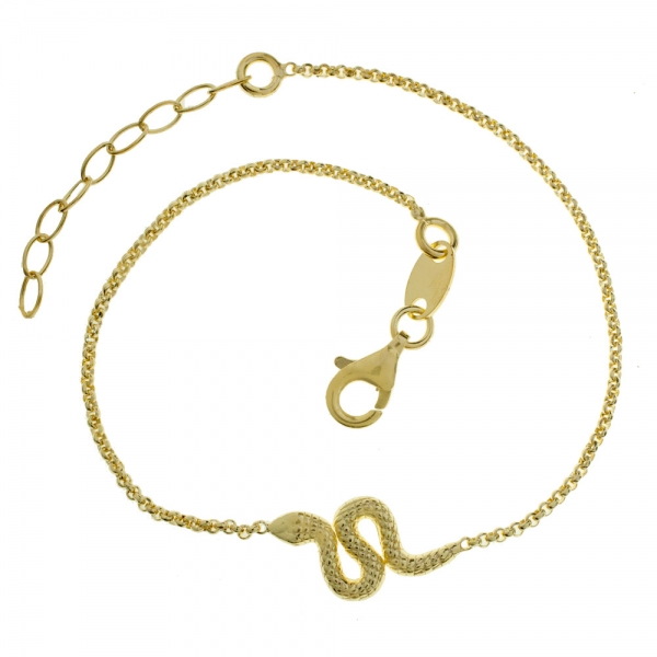 Pulsera dorada serpiente