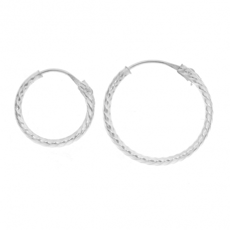 Aros enrollados Plata de Ley