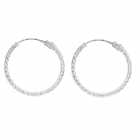 Aros enrollados Plata de Ley