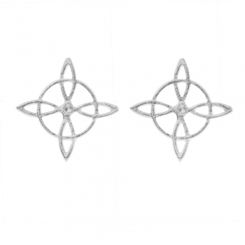 Pendientes nudo de bruja Plata de Ley