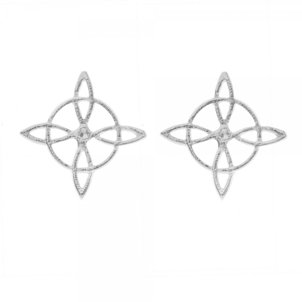 Pendientes nudo de bruja Plata de Ley