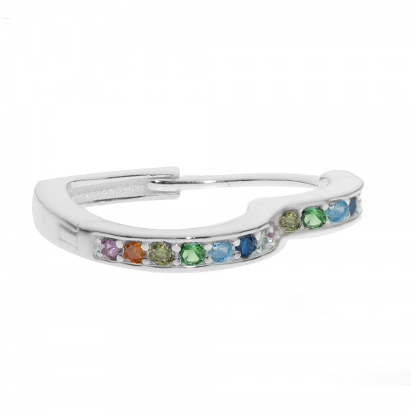 Pendientes corazón con circonitas