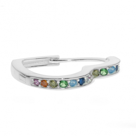 Pendientes corazón con circonitas