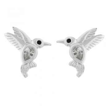 Pendientes colibrí con circonitas