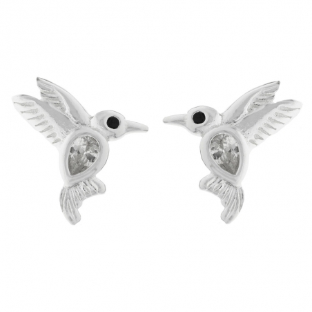 Pendientes colibrí con circonitas