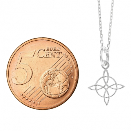 Collar mini nudo de Bruja Plata de Ley