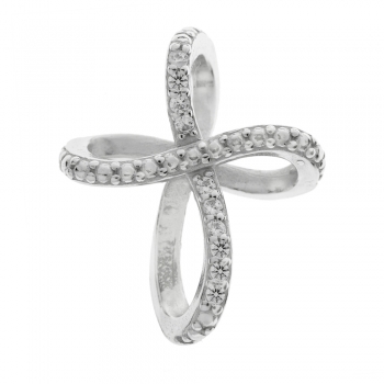 Cruz lazo Plata de Ley