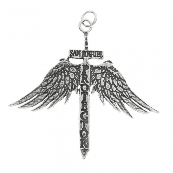 Colgante espada San Miguel Plata de Ley
