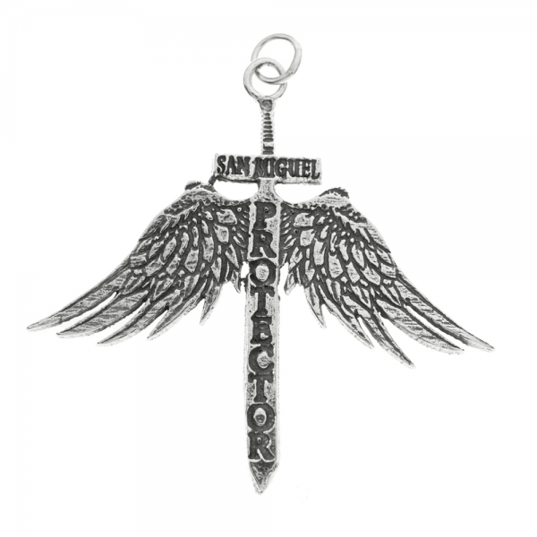 Colgante espada San Miguel Plata de Ley