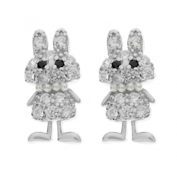 Pendientes conejito Plata de Ley