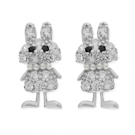 Pendientes conejito Plata de Ley