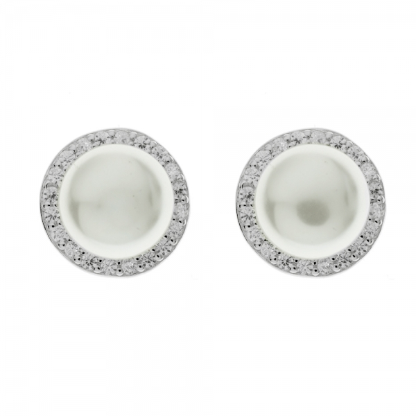 Pendientes perla con circonitas