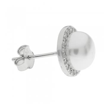 Pendientes perla con circonitas 2