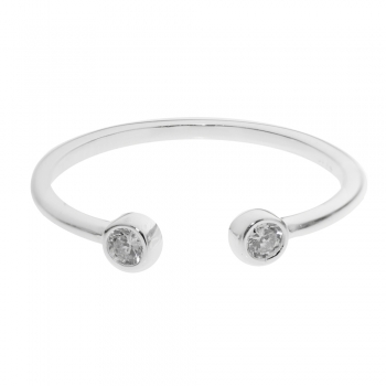 Anillo ajustable doble circonita