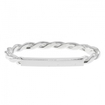 Anillo entrelazado frontal liso