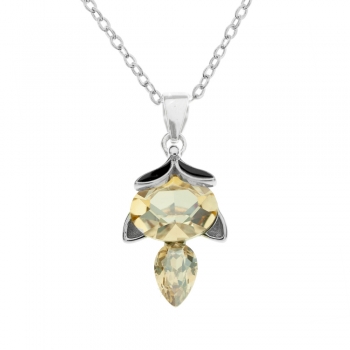 Collar zorro circonita amarilla