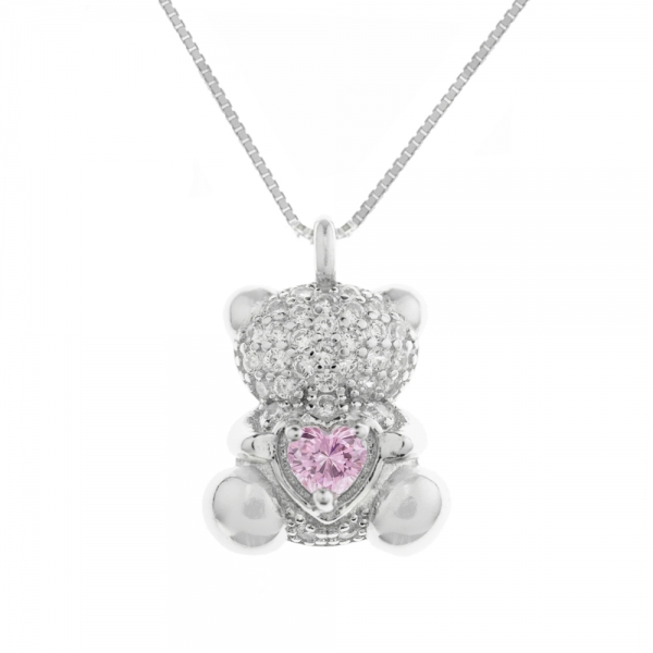 Collar osito con circonitas