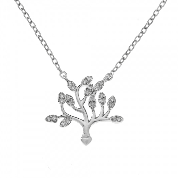 Collar árbol con circonitas