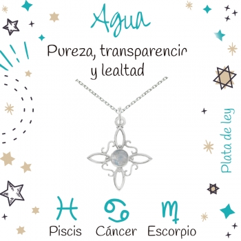 Collar nudo de Bruja piedra de luna