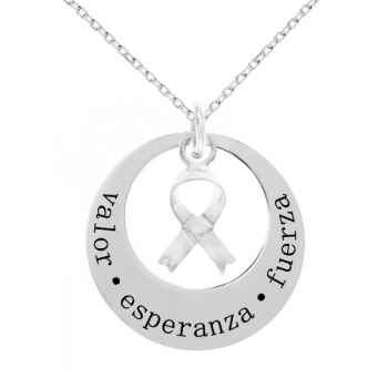 Collar lazo y mensaje lucha contra el cáncer 2