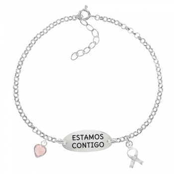 Pulsera Estamos Contigo Plata de Ley 2