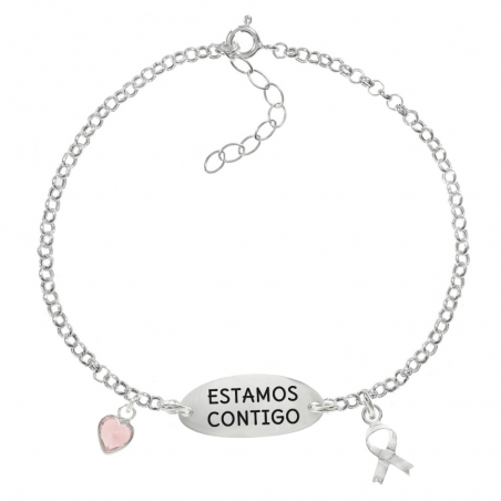 Pulsera Estamos Contigo Plata de Ley
