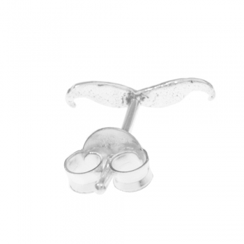 Pendientes mini bigote Plata de Ley 2