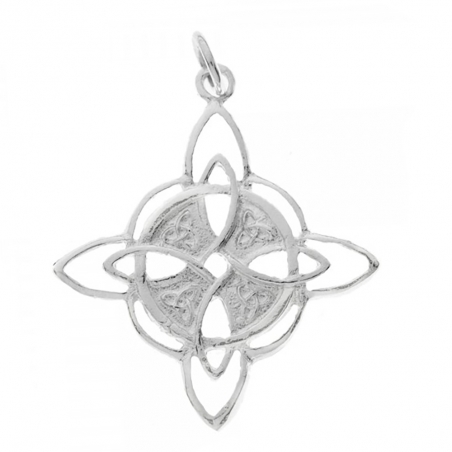 Collar nudo de bruja Plata de Ley