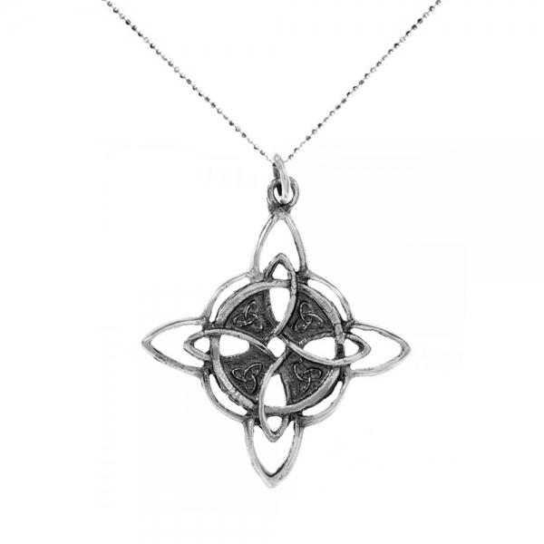 Collar nudo de bruja Plata de Ley