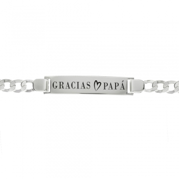 Pulsera Gracias Papá Plata de Ley 2