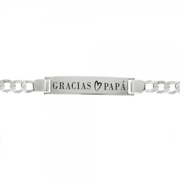 Pulsera Gracias Papá Plata de Ley
