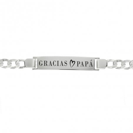 Pulsera Gracias Papá Plata de Ley