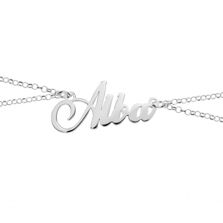 Pulsera doble con nombre personalizado