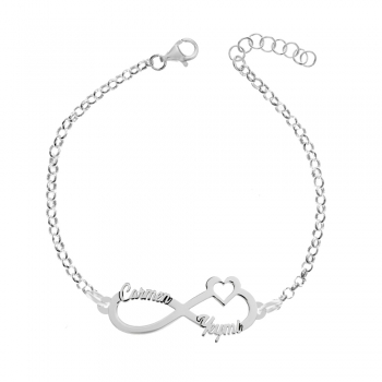Pulsera infinito con nombres personalizados