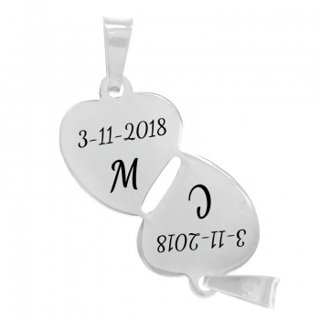 Colgante para dos doble corazón 2