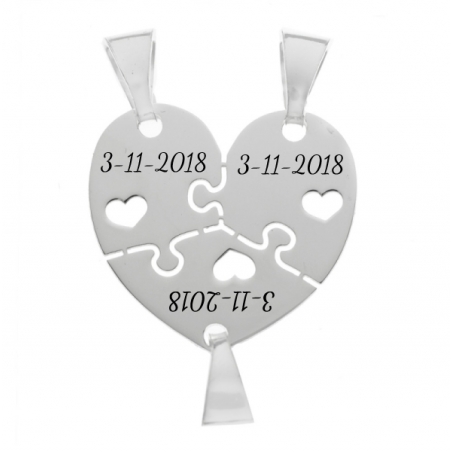 Colgante para tres Plata de Ley