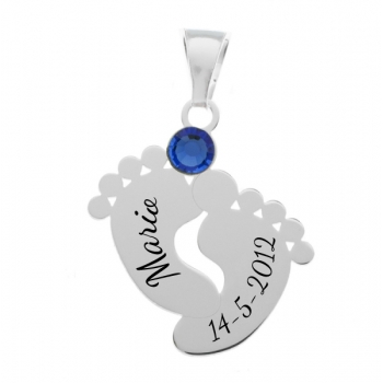 Colgante pies grabado Plata de Ley 2