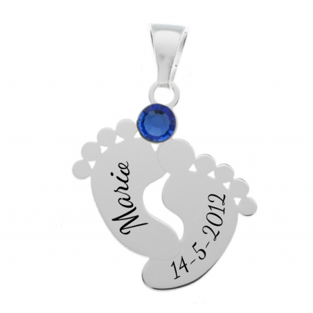 Colgante pies grabado Plata de Ley