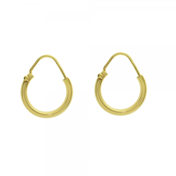 Aros dorados Plata de Ley