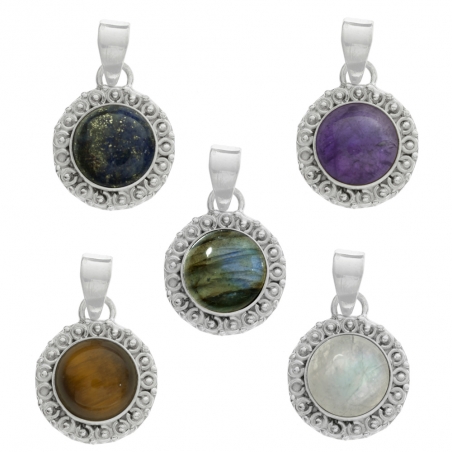 Colgante base étnica con piedra