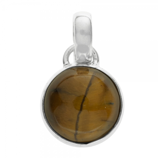 Colgante redondo con piedra