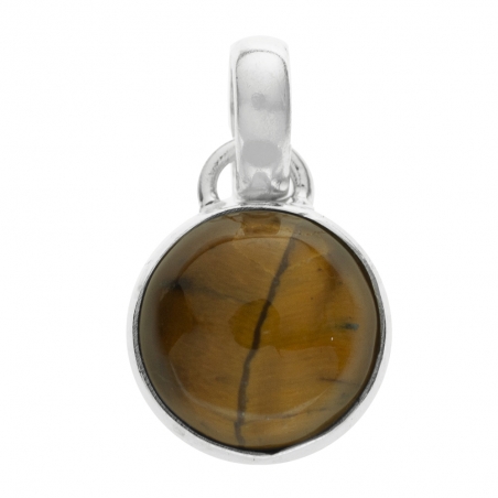 Colgante redondo con piedra