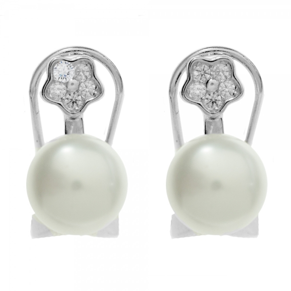 Pendientes perla cierre omega