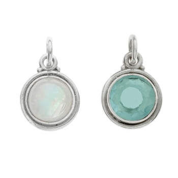 Colgante piedra natural redonda