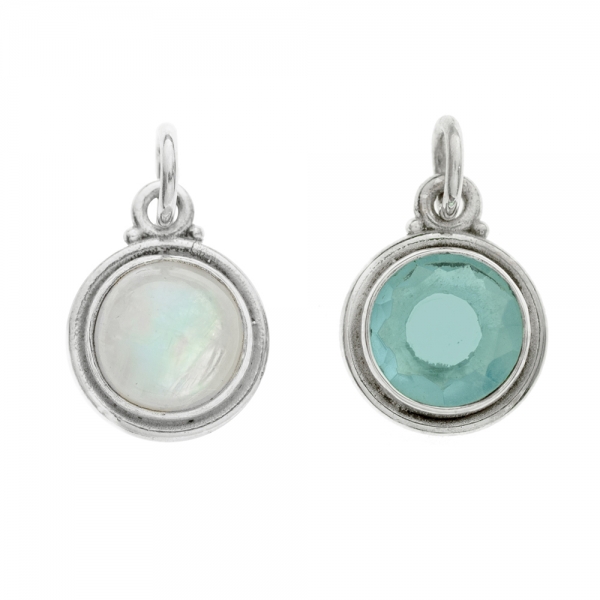 Colgante piedra natural redonda