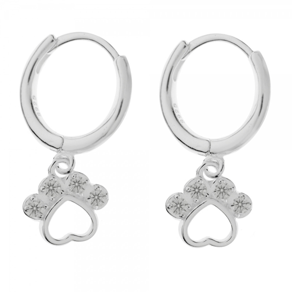 Aros con huella colgante